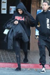 Kylie Jenner and Tyga - Leave a Restaraunt in Los Angeles 12/18/ 2016