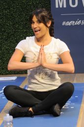 Lea Michelle - Works Out and Meditates at a LIFTED Class at the Aerie Pop-Up in Soho NYC 12/15/ 2016