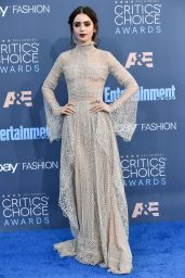Lily Collins – 2016 Critics’ Choice Awards in Santa Monica 12/11/ 2016