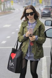 Lily Collins - Leaving the Gym in West Hollywood 12/14/ 2016