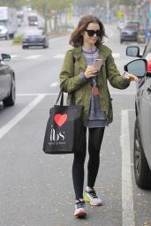Lily Collins - Leaving the Gym in West Hollywood 12/14/ 2016