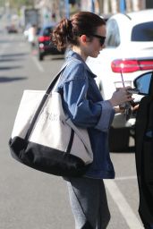 Lily Collins - Picks Up Iced Coffee After Leaving the Gym in West Hollywood 12/3/ 2016 