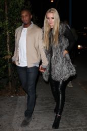 Lindsey Vonn and Los Angeles Rams Football player Kenan Smith Head to the Delilah Club in West Hollywood 12/18/ 2016