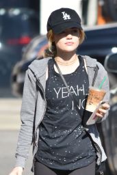Lucy Hale - Grabbing an Iced Coffee from Starbucks in Studio City 12/1/ 2016