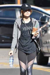 Lucy Hale - Grabbing an Iced Coffee from Starbucks in Studio City 12/1/ 2016