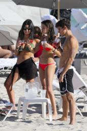 Madison Beer in Red Bikini - Miami 12/29/ 2016