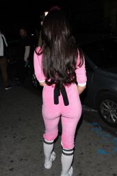 Mara Teigen in Pink Power Ranger Costume - Leaving a Party at the Think Tank Art Gallery in Los Angeles 12/29/ 2016