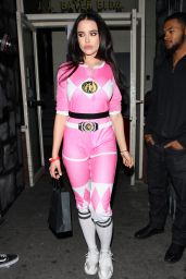 Mara Teigen in Pink Power Ranger Costume - Leaving a Party at the Think Tank Art Gallery in Los Angeles 12/29/ 2016