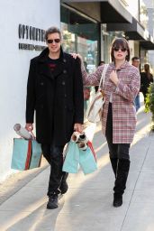 Milla Jovovich Shopping at Paper Source Ahead of Christmas in the 90210, Beverly Hills 12/22/ 2016