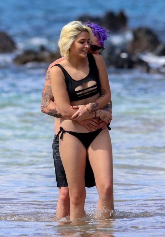 Paris Jackson in a Bikini on a Beach in Maui, December 2016 