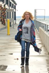 Sara Barrett Wearing a George Michael Shirt at the Seattle Waterfront 12/27/ 2016