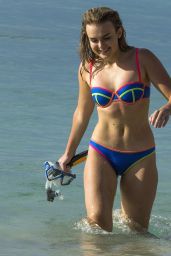 Tallia Storm in Blue Bikini in Barbados 12/23/ 2016