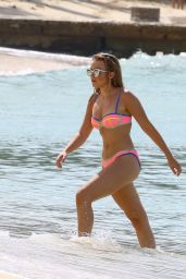 Tallia Storm in Pink Bikini - Beach in Barbados, December 2016