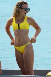 Tallia Storm in Yellow Bikini on the Beach in Barbados 12/26/ 2016