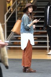 Troian Bellisario Street Style - Christmas Shopping at the Grove in Los Angeles 12/12/ 2016