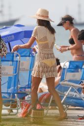Alessandra Ambrosio in Yellow Bikini on the Beach in Santa Catarina 12/30/ 2016