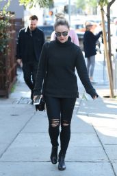 Ashley Benson - Looks Sharp in Black Jeans And Sweater, Los Angeles 1/26/ 2017