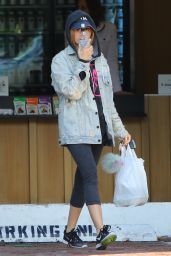 Ashley Tisdale Wearing a Denim - Leaves a Hair Salon in Studio City 1/23/ 2017