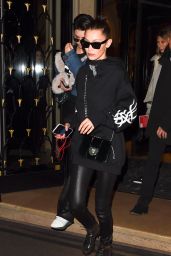 Bella Hadid - Leaving her hotel in Paris, France 01/24/ 2017