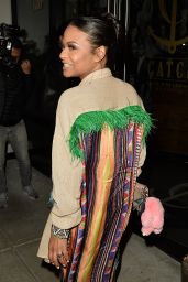Christina Milian - Sporting a Colorful Look While Arriving to Catch LA in West Hollywood 1/26/ 2017