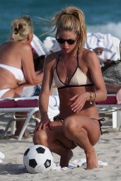 Doutzen Kroes - Bikini Beach Fun in Miami 1/1/ 2017