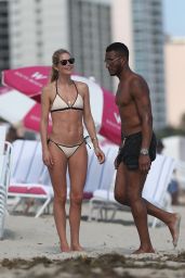 Doutzen Kroes Hot in Bikini at the Beach in Miami, FL 12/31/ 2016