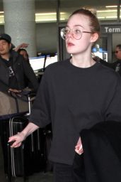 Elle Fanning - Arrives Back in Los Angeles 1/26/ 2017 