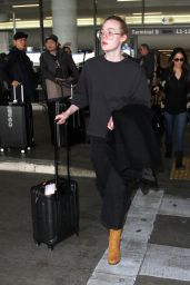 Elle Fanning - Arrives Back in Los Angeles 1/26/ 2017 