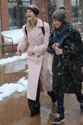 Elle Fanning Winter Outfit - Out in Park City, Utah 1/22/ 2017