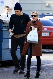 Emma Roberts - Lunch With Evan Peters at Porto Villa in Beverly Hills 1/24/ 2017