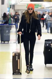 Gigi Hadid - Arrives at JFK Airport in NYC 1/13/ 2017