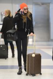 Gigi Hadid - Arrives at JFK Airport in NYC 1/13/ 2017