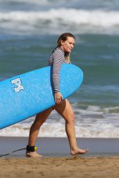Hilary Duff  in Bikini at the Beach in Hawaii 1/1/ 2017