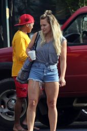 Hilary Duff in Jeans Shorts - Out and About on the Island of Kauai 12/31/ 2016 