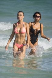 Joanna Krupa in Bikini on the Beach in Miami 12/31/ 2016