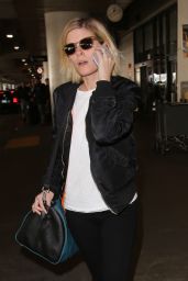 Kate Mara Travel Outfit - Arriving at Los Angeles International Airport 1/16/ 2017