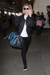Kate Mara Travel Outfit - Arriving at Los Angeles International Airport 1/16/ 2017
