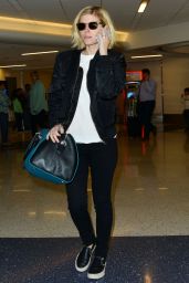 Kate Mara Travel Outfit - Arriving at Los Angeles International Airport 1/16/ 2017