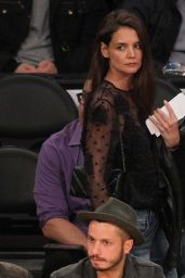 Katie Holmes - Watches the Lakers Lose Another game in LA 1/15/ 2017 