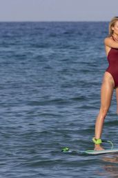 Kimberley Garner in Swimsuit - Paddleboarding in San Tropez 1/4/ 2016