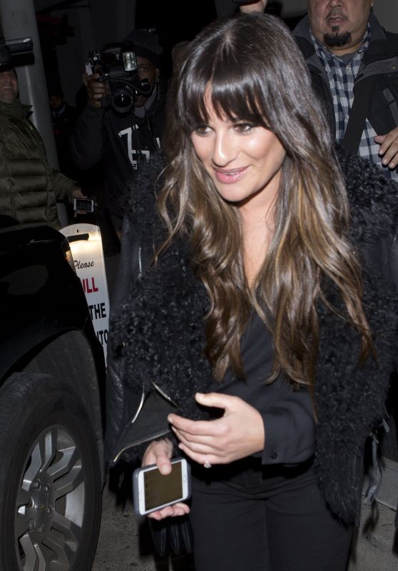 Lea Michele - Leaving Dinner at 