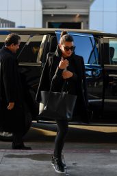 Lea Michele - Prepares to Depart Form LAX in Los Angeles 1/24/ 2017