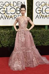 Lily Collins – Golden Globe Awards in Beverly Hills 01/08/ 2017