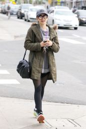 Lily Collins in Spandex - Leaving the Gym in Los Angeles 1/3/ 2017 