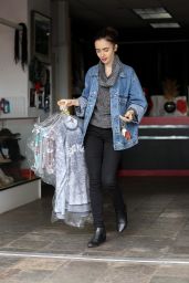 Lily Collins - Leaving the Dry Cleaners in Beverly Hills 1/5/ 2017 