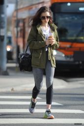 Lily Collins - Leaving the Gym in Los Angeles 1/16/ 2017 