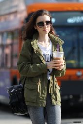 Lily Collins - Leaving the Gym in Los Angeles 1/16/ 2017 