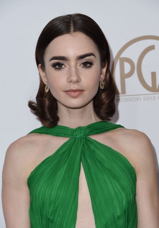 Lily Collins -Producers Guild Awards in Beverly Hills 1/28/ 2017