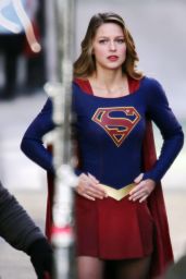 Melissa Benoist - Supergirl Set in Vancouver 1/5/ 2017 • CelebMafia