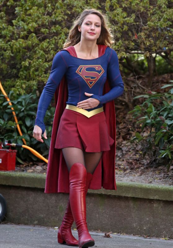 Melissa Benoist - Supergirl Set in Vancouver 1/5/ 2017 